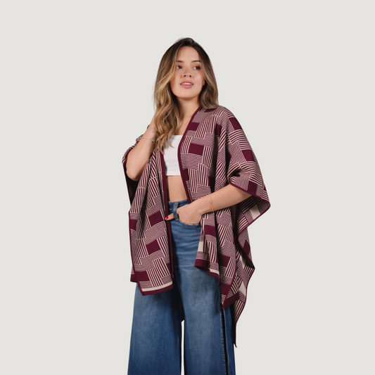 Abstract Knit Ponchos