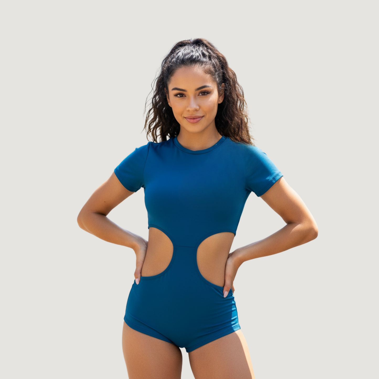 Trendy Waist Cut-Out Bodysuit
