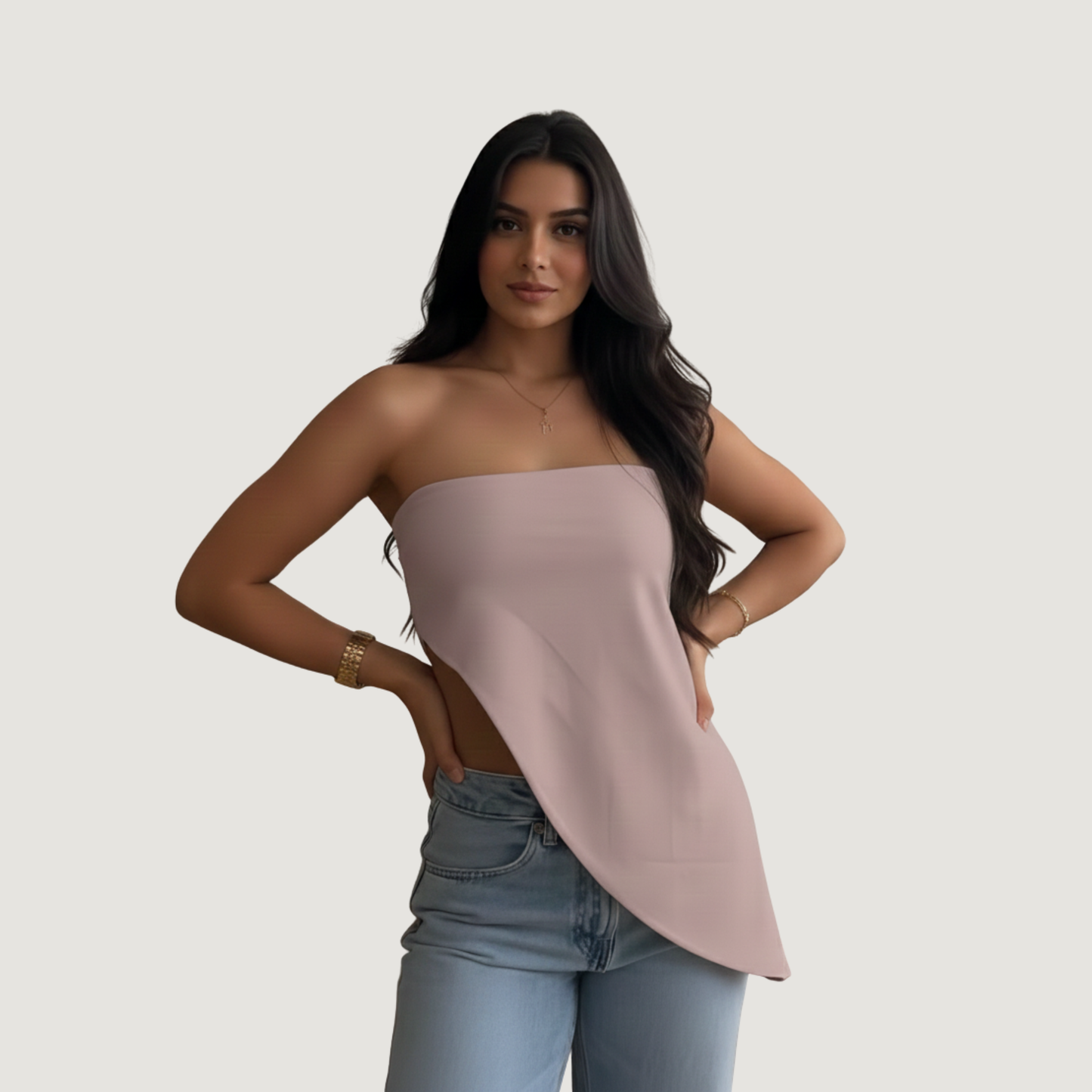 Strapless Bandana Ring Tie Back