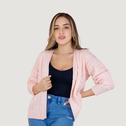 Open-Front Knit Cardigan