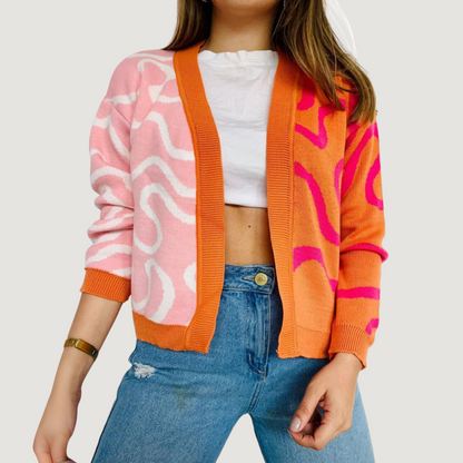 Colorful Graphic Knit Sweater