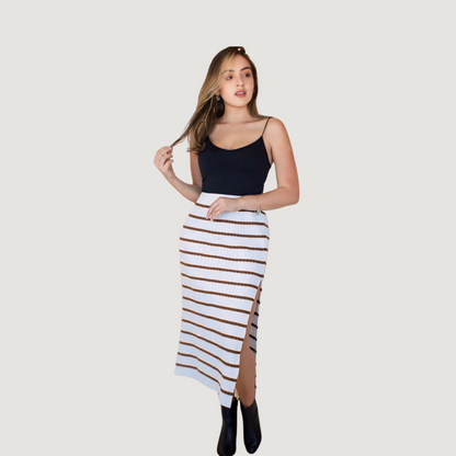 Stylish Slit Knit Skirt