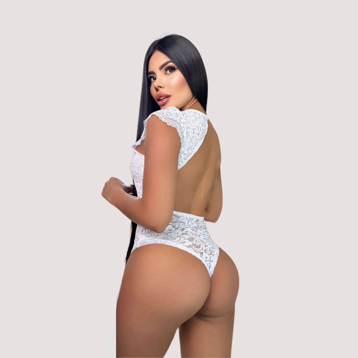 Bridal Bodysuit - Mesh & Lace Details