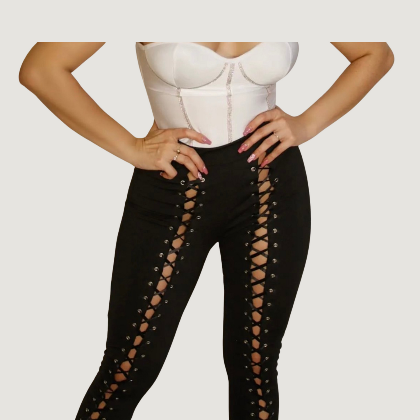 Sexy Pants with High-Waisted Design