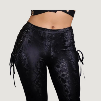 Fashion Leggings with Faux Leather – Also Available in Matte Spandex