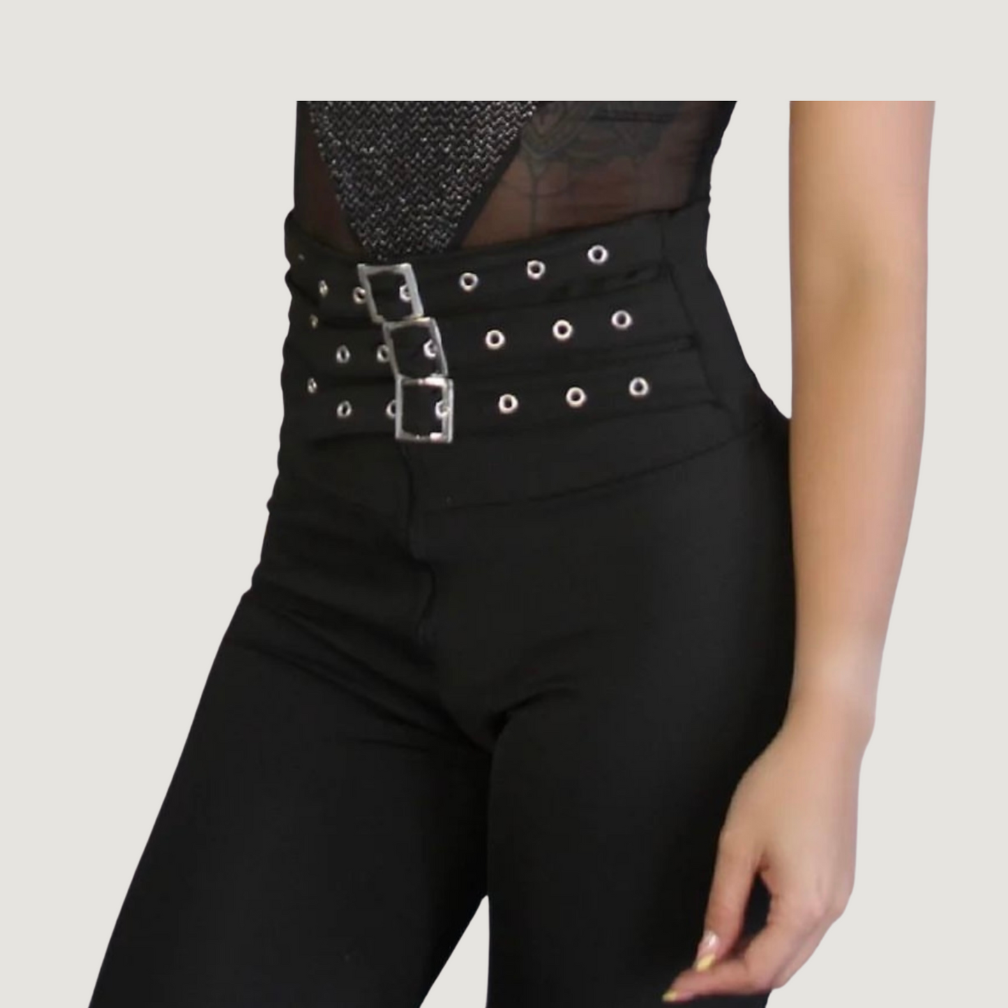 Skinny Stretch Pants with Push-Up Effec