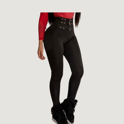 Skinny Stretch Pants with Push-Up Effec