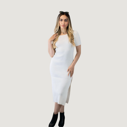 Knit Midi Dress with Slits