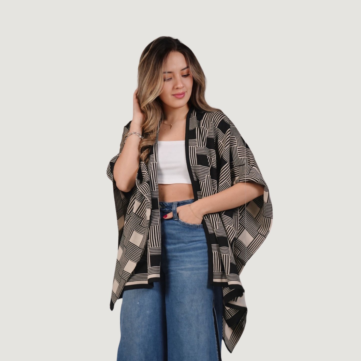 Abstract Knit Ponchos