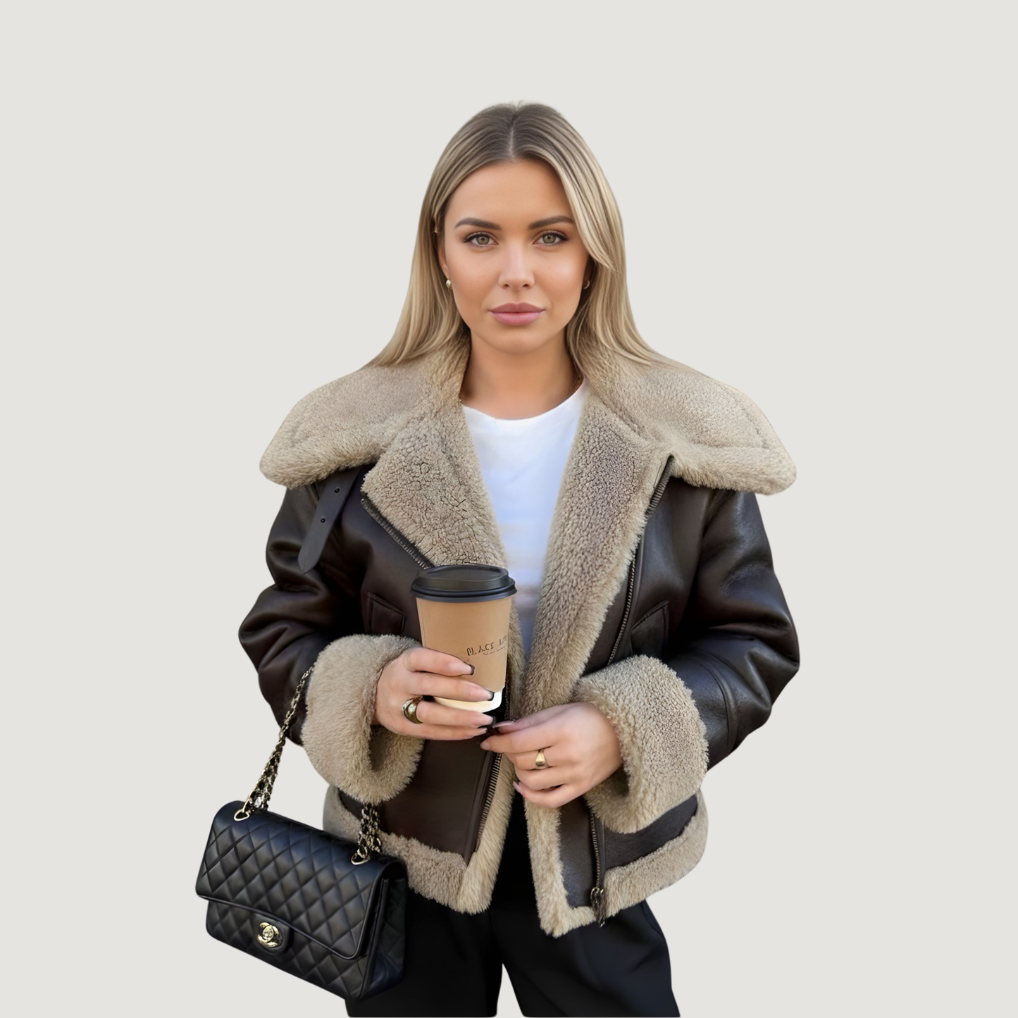 Cozy Aviator Shearling Jacket