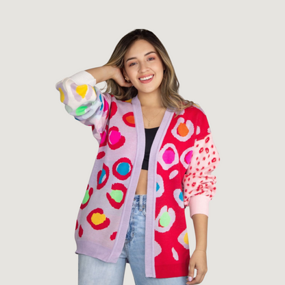 Colorful Graphic Knit Sweater