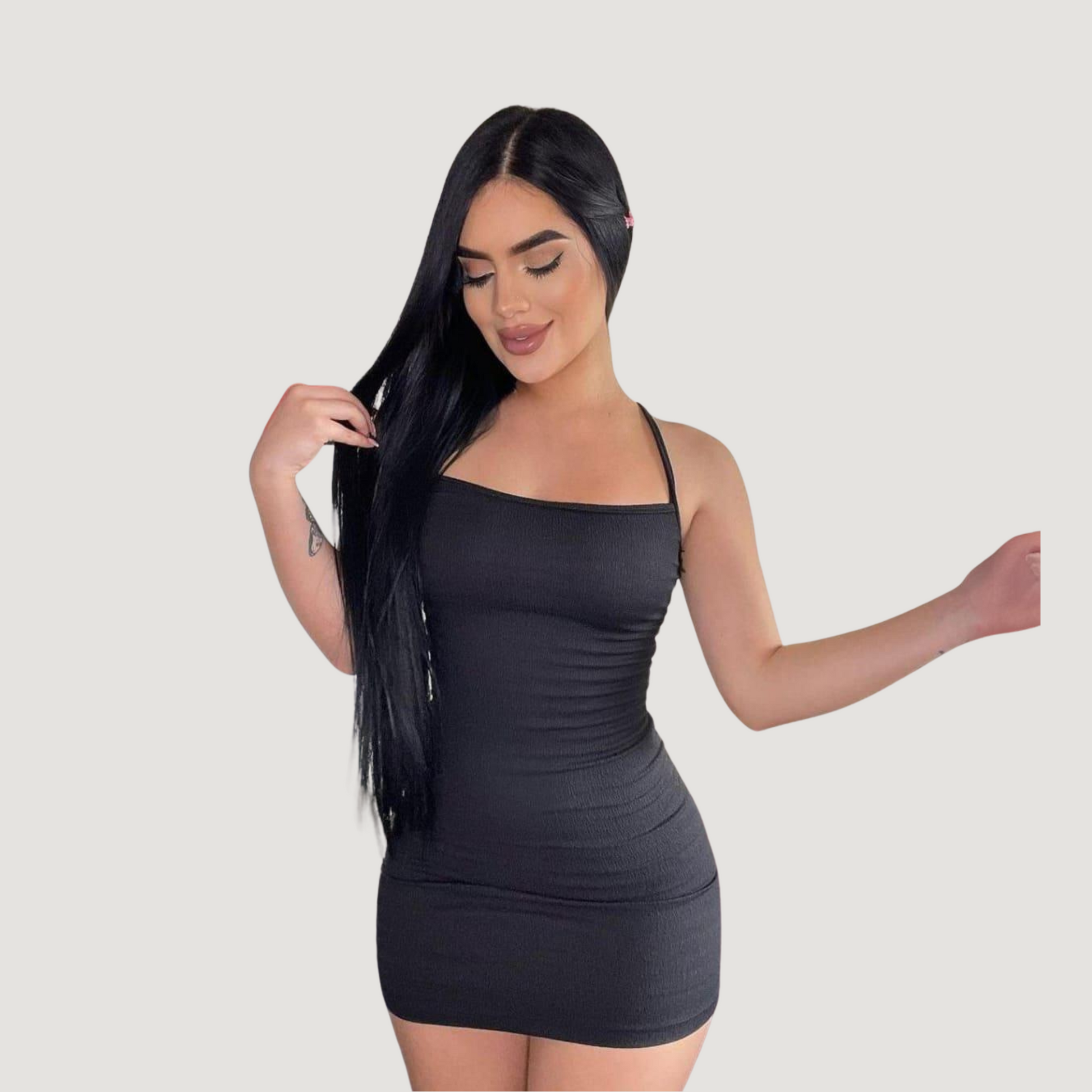 Fashion Mini Dresses with Ruched Details - Saida Fashion 