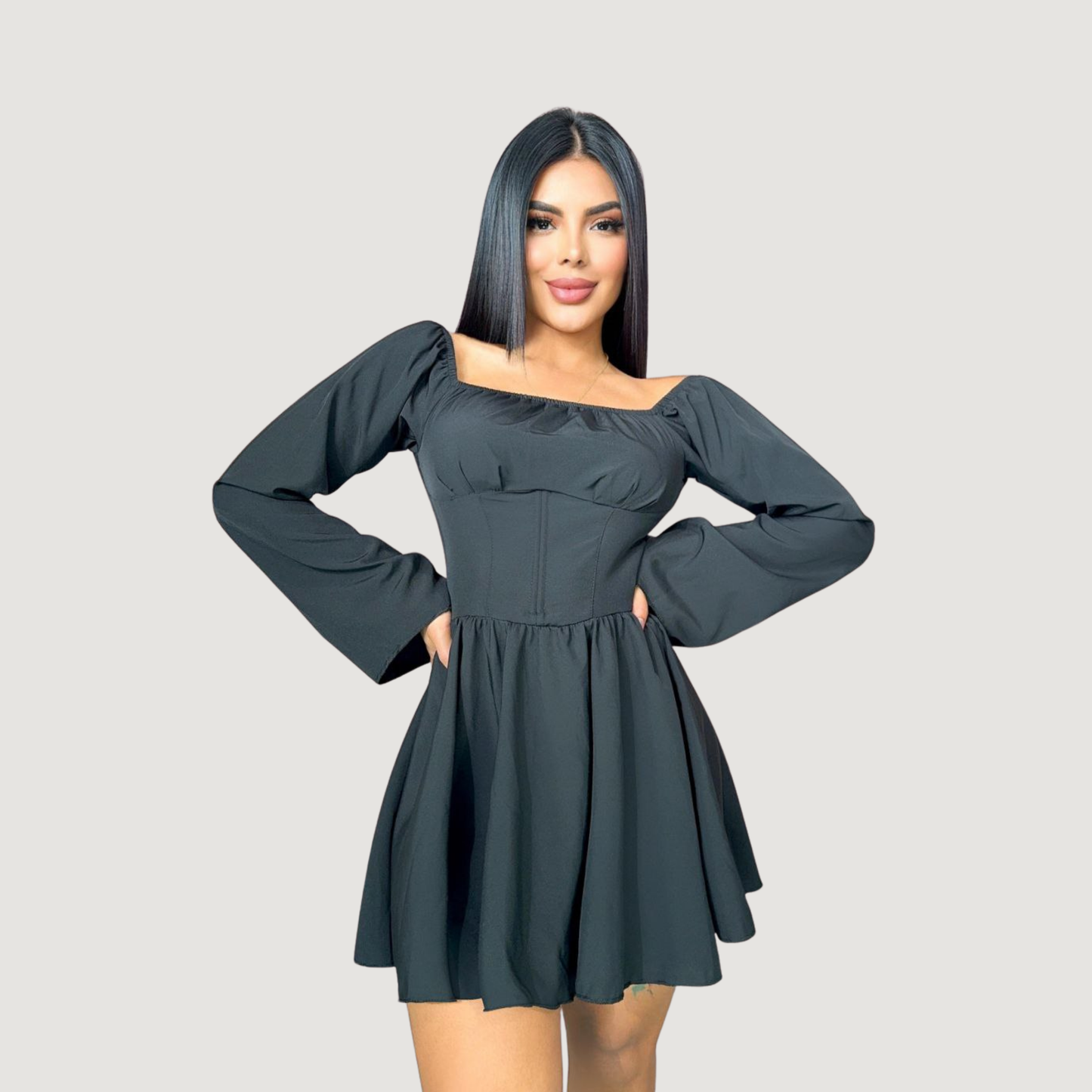 Cute Date Dress with Crisscross Back - Saida Fashion 