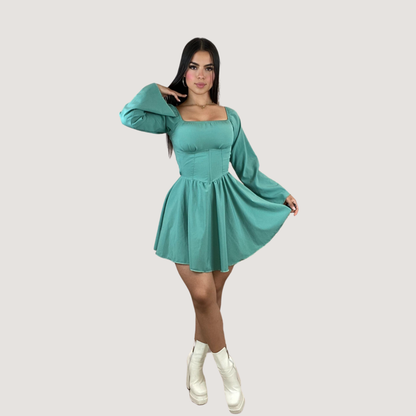 Cute Date Dress with Crisscross Back - Saida Fashion 