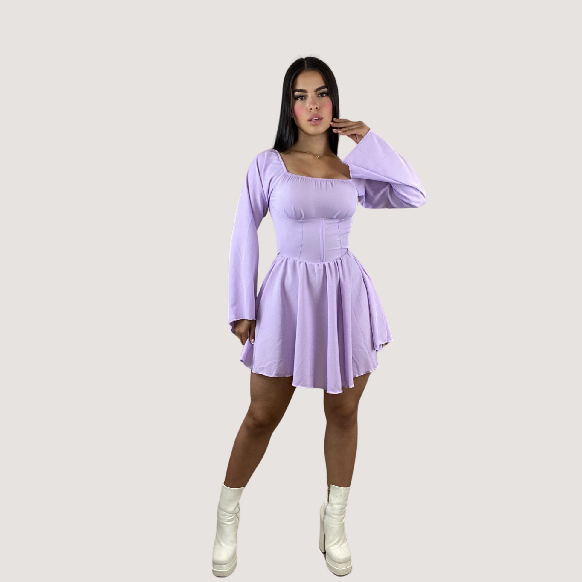 Cute Date Dress with Crisscross Back - Saida Fashion 