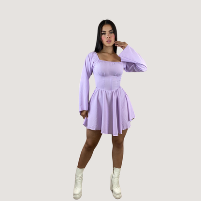 Cute Date Dress with Crisscross Back - Saida Fashion 