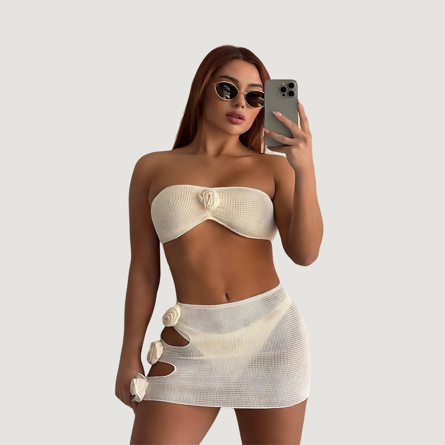 Crochet Set-3-Piece Beachwear