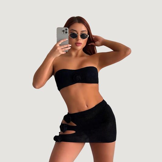 Crochet Set-3-Piece Beachwear..