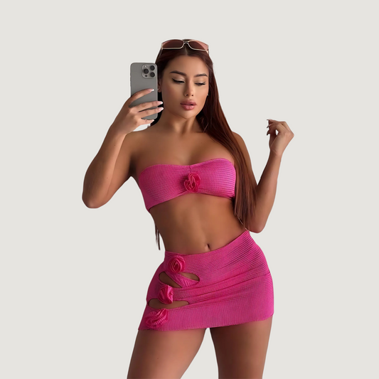 Crochet Set-3-Piece Beachwear