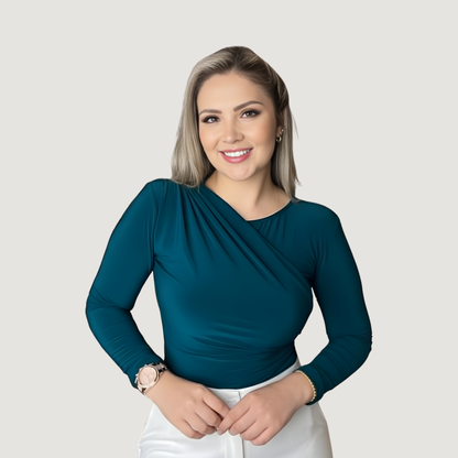 Elegant Draped Ruched Top