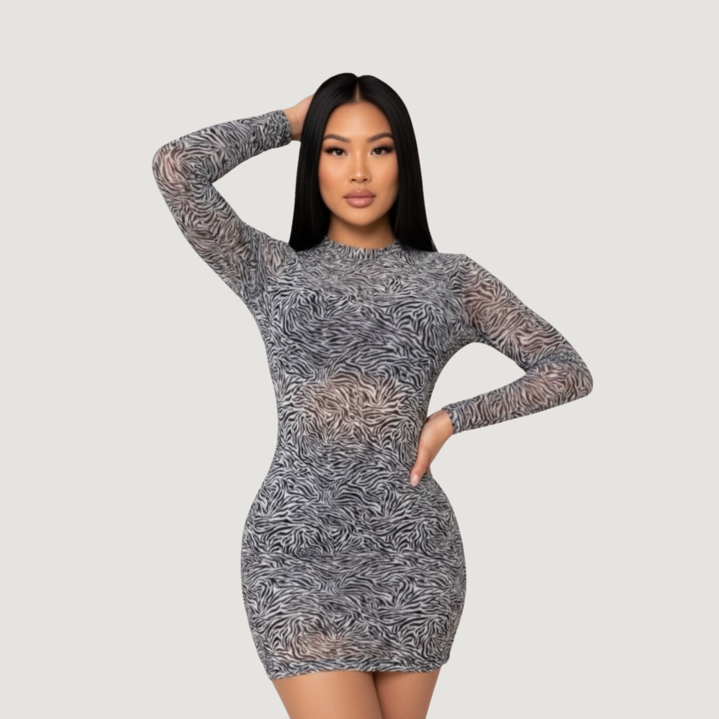 Mini vestidos con mangas largas