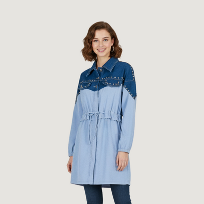 Jackets for Women with Mixed Fabric Design