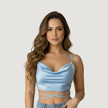 Open Back Top with Delicate Straps