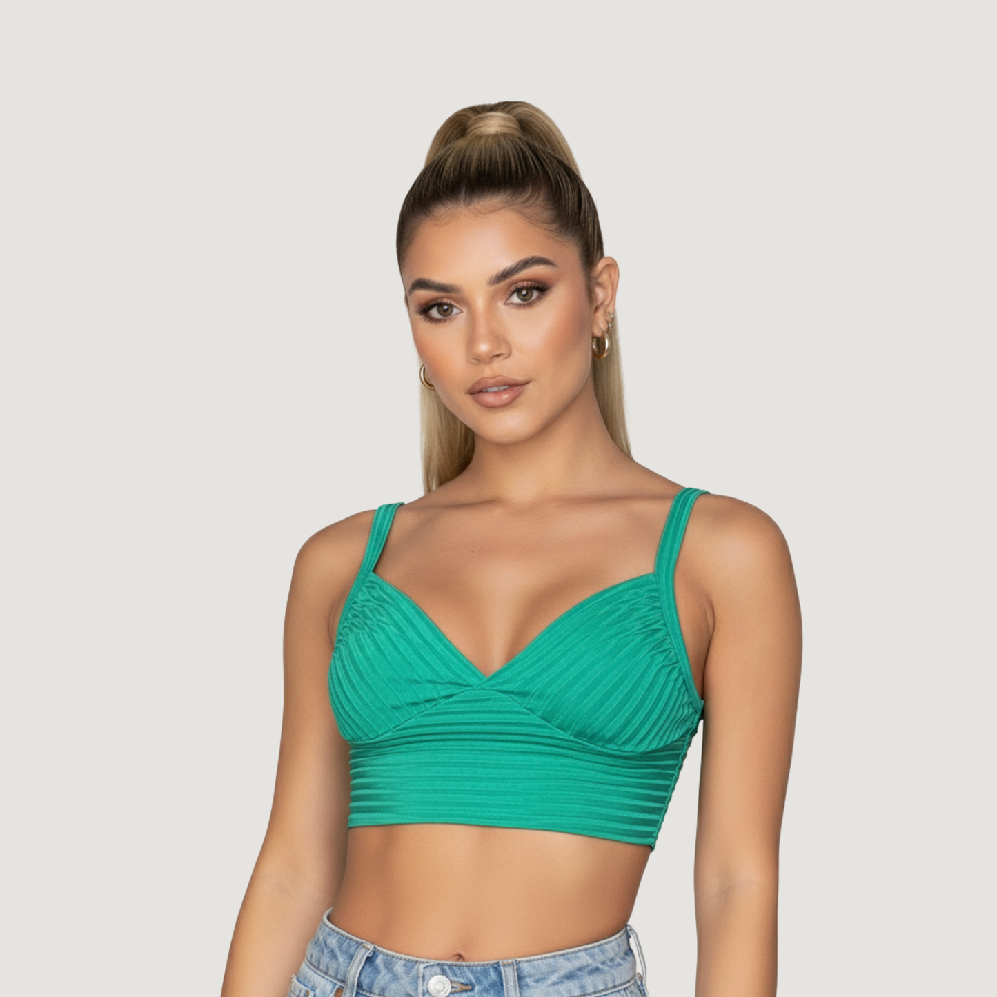 Low-Cut Tank Top with Thick Straps..