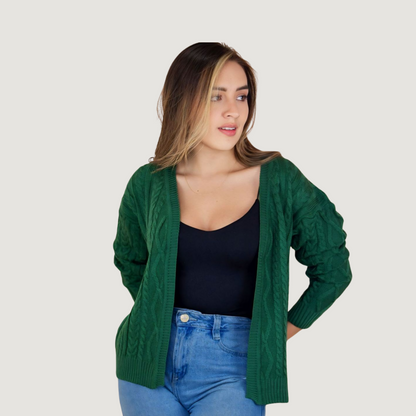 Open-Front Knit Cardigan
