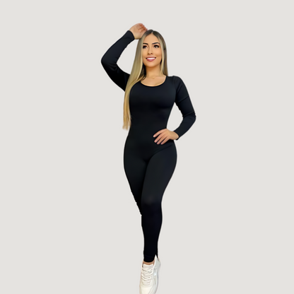 Long-Sleeve Jumpsuit for Women: High-Performance Lycra for Comfort and Stretch - Saida Fashion 