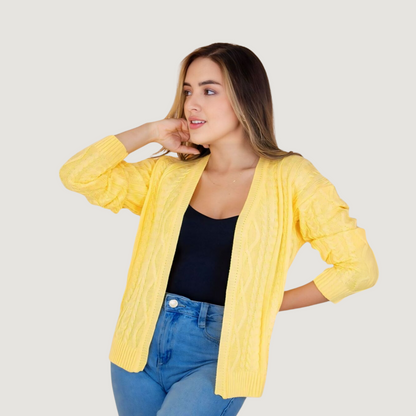 Open-Front Knit Cardigan