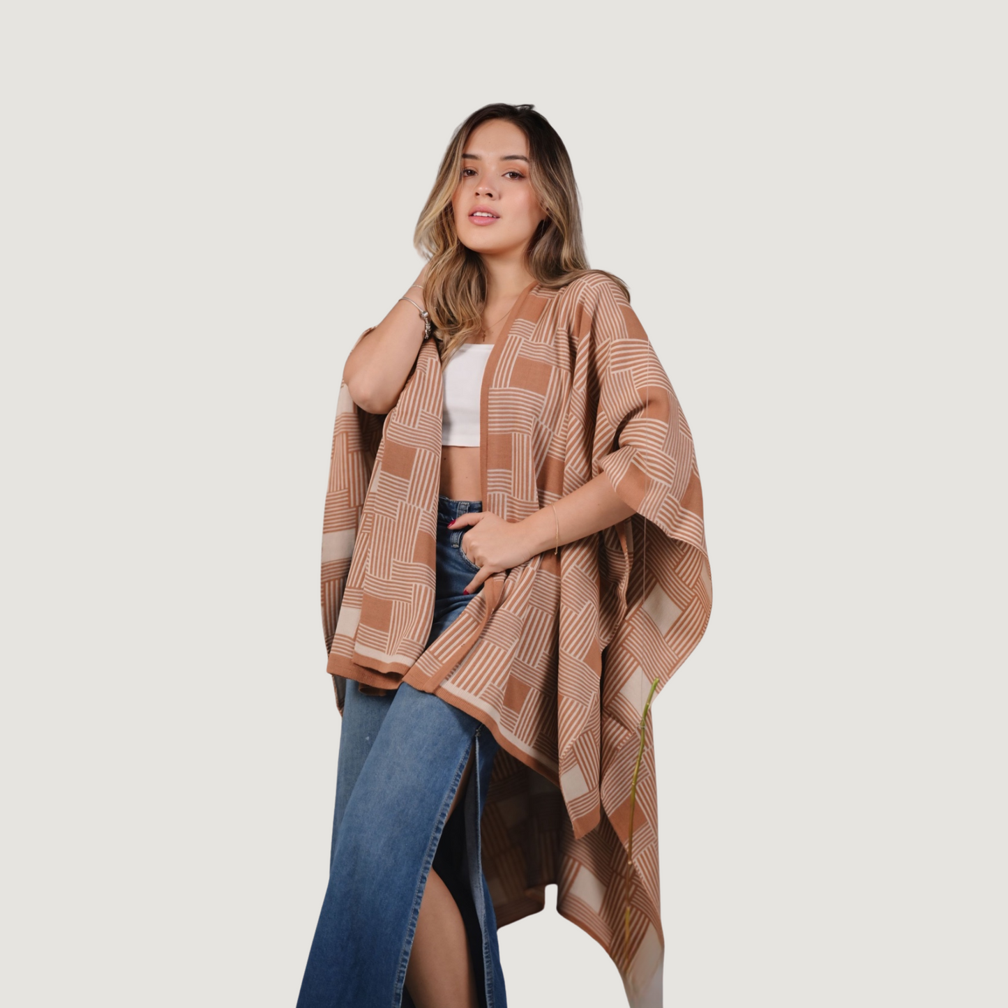 Abstract Knit Ponchos