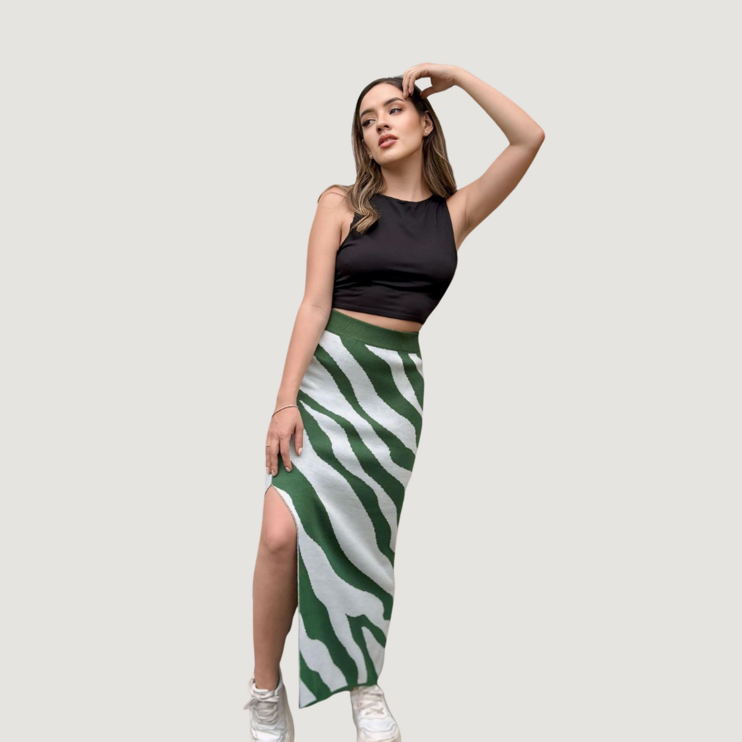 Stylish Slit Knit Skirt