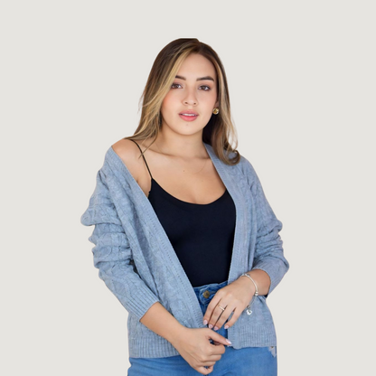 Open-Front Knit Cardigan