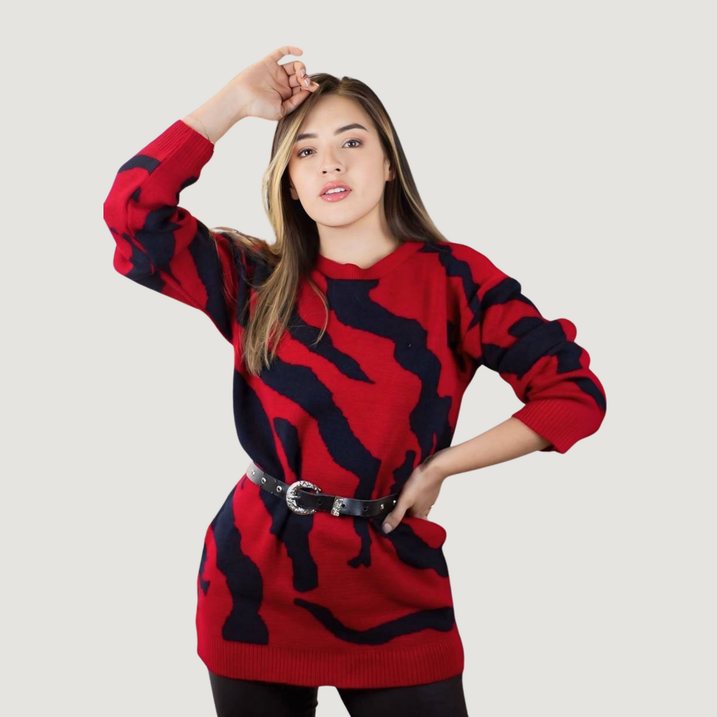 Heart Knit Pullover for Women
