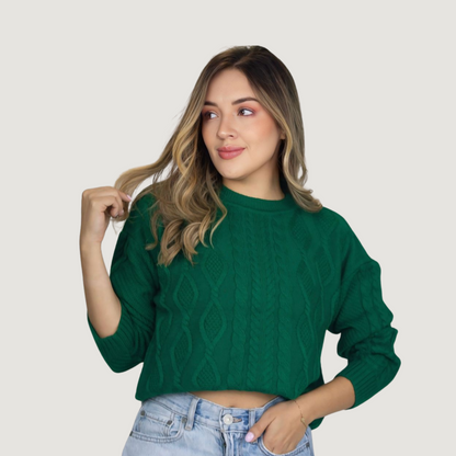 Vintage Cable Knit Sweater for Women