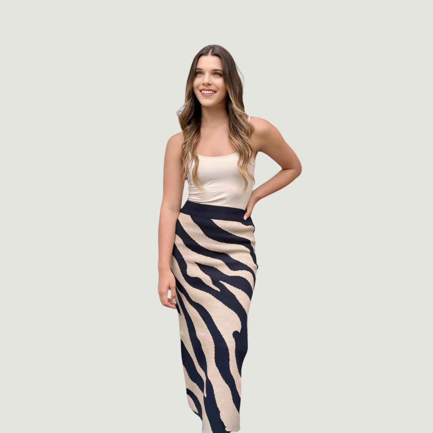 Stylish Slit Knit Skirt