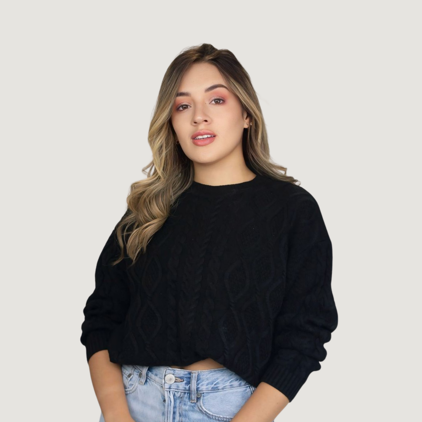 Vintage Cable Knit Sweater for Women