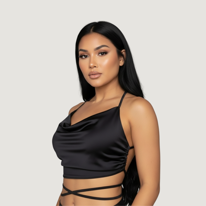 Open Back Top with Delicate Straps