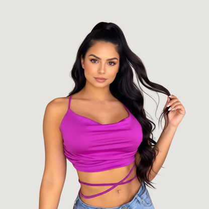 Open Back Top with Delicate Straps