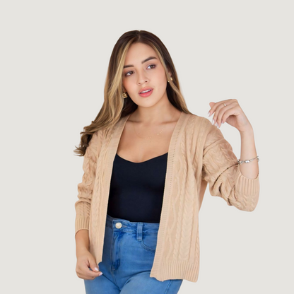 Open-Front Knit Cardigan