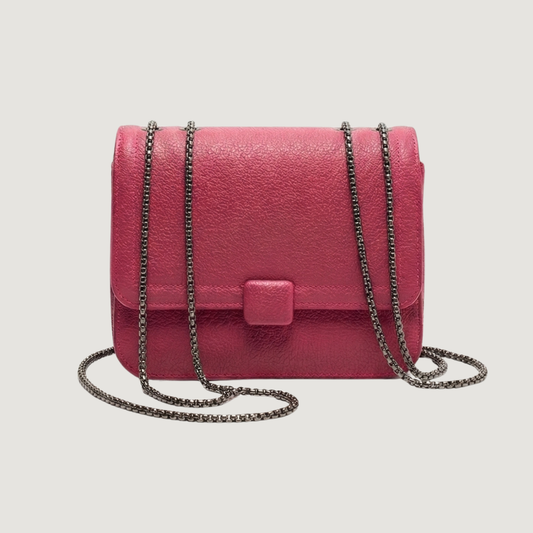 Bold Pink Flap Handbag