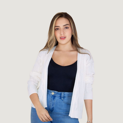 Open-Front Knit Cardigan