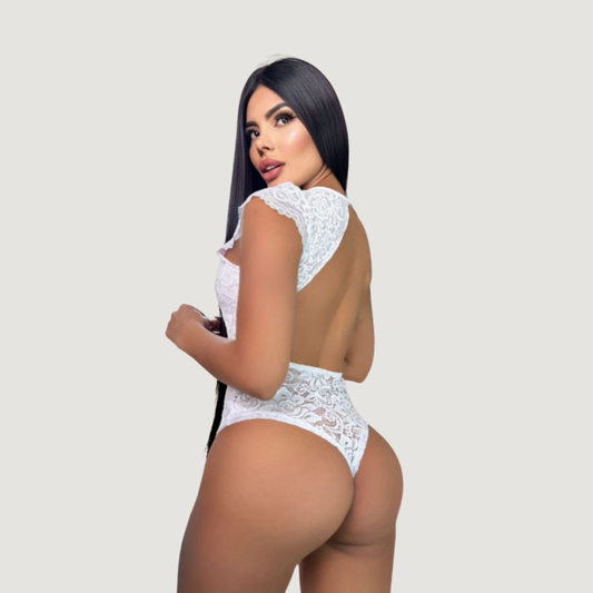 Bridal Bodysuit - Mesh & Lace Details..