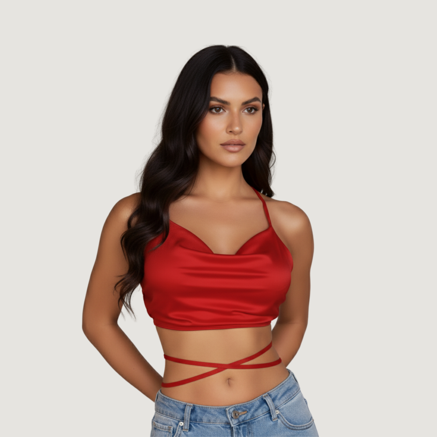 Open Back Top with Delicate Straps