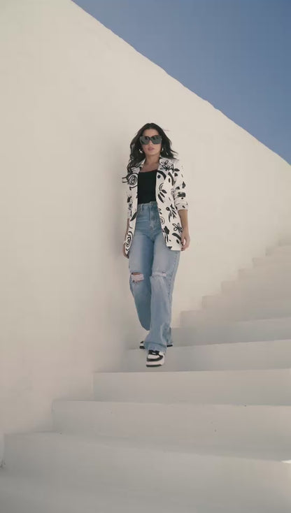 Floral Jacket in Lightweight Satin